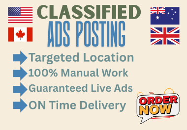 I will provide 100+ classified ad posting backlinks on HQ ad posting sites
