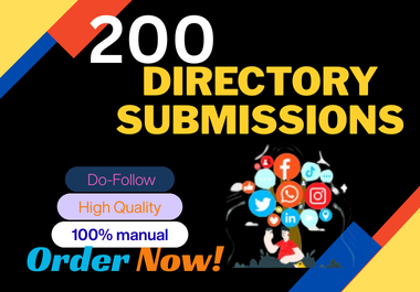 I will provide 200 manual directory submission service to boost traffic