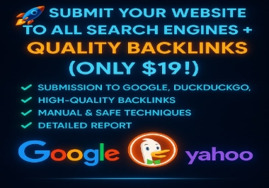 Submit Website to Major Search Engines for Quality Backlinks Off-Page SEO