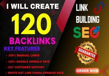Manual Backlink Package 120+ High DA Links for Google Ranking