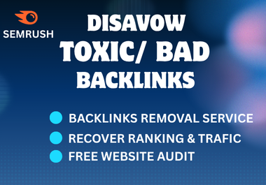 Disavow Bad Backlinks /Toxic Link Removal / Google Disavow File