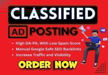 I will do 60 manual classified posting for SEO traffic and backlinks