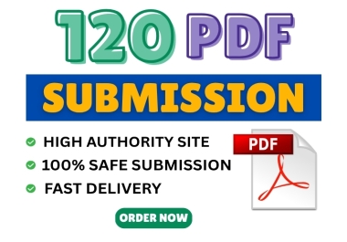 I will manually provide 120 pdf submission to top document sharing sites