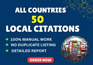 I will provide 50 USA UK CA local citations and business listings for Local Business