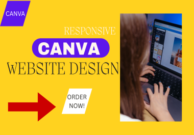 I will build canva website canva landing page canva website mock up landing page canva