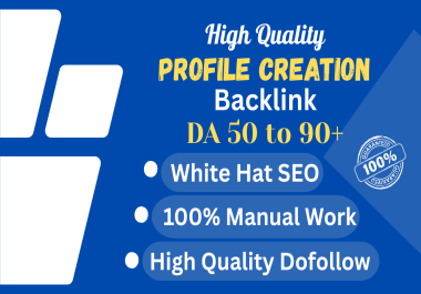 I will create 350 high DA DR profile backlinks manually.