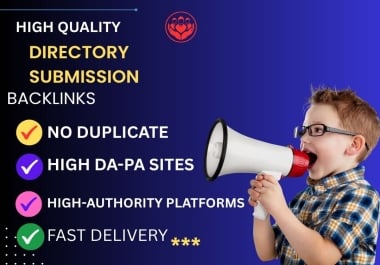 I will build 100 manual dofollow backlinks via web directory submission