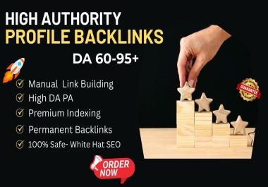 I will create 150 manual high domain authority SEO profile backlinks