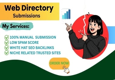 I will provide 100+ Manual High Quality Directory Submissions to Boost SEO Rankings.