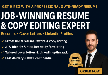 i will write a high converting resume and top notch CV design