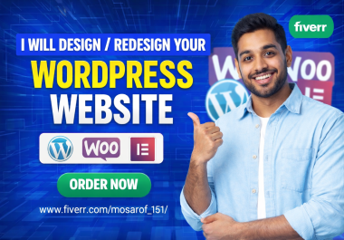 I will design a professional,  responsive wordpress website