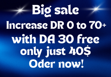 I will increase domain rating ahrefs DR 70+ guaranteed work