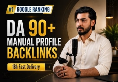 50 High Authority Manual DA 90 plus Dofollow SEO Profile Backlinks & Link Building for branding