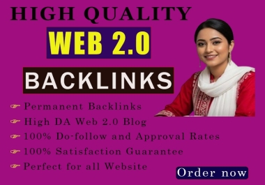 I will Provide 100 High Quality web 2.0 Backlinks on High DA PA