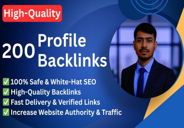 200 High-Quality Profile Backlinks for SEO Boost & Website Ranking