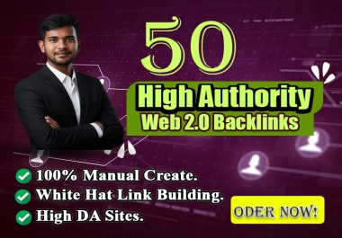 I will create 50 powerful Web 2.0 backlinks to boost your website ranking