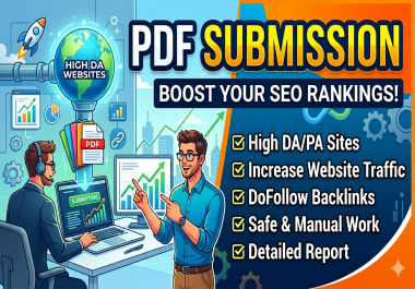 I will do manual PDF submission on high quality sites