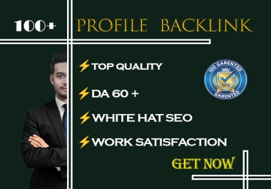 Try Our Profile Backlinks with our high DA/PA Domain will help you to boost up