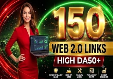 I Will Create 150 SEO Web 2.0 Backlinks to Boost Your Rankings