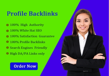 I will Manually Create 100 Profile Backlinks With High Authority Site