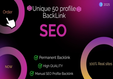I will do 50 unique profile backlinks SEO link buliding