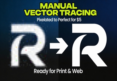 I will manually trace pixelated images/logos ready for print and internet