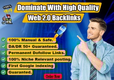 I will provide 100 manually powerful SEO Web 2.0 backlink to boost your Google ranking.