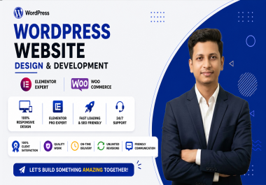 I will design,  redesign and develop a modern WordPress website using Elementor