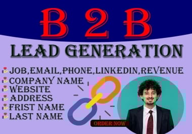 I Will Do B2B Lead Generation,  Targeted Business Leads,  LinkedIn Research & Email List Building