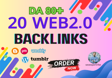 Web 2.0 Backlinks - High quality links for Google Ranking