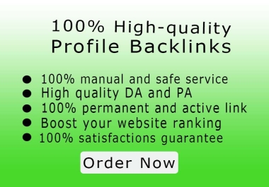 I will generate secure and permanent profile backlinks for better Google visibility
