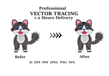I will do professional vector tracing,  image or logo tracing,  convert to vector ai