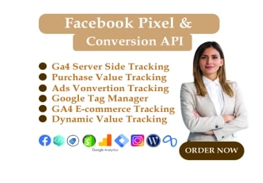I Will setup Facebook Pixel conversion API with server side tracking,  GA4