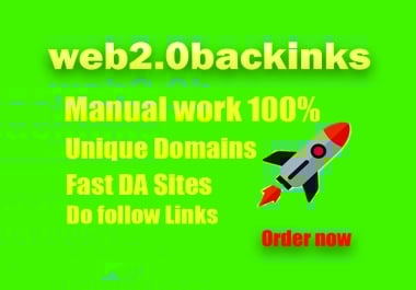 I will provide High DA web 2.0 Backlinks