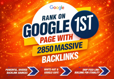 Biggest Manually 1 page Booster Package with 2850 Backlinks for Google growth