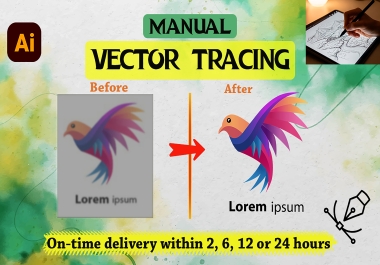 I will vectorize,  trace,  edit or redraw any logo or image in adobe illustrator