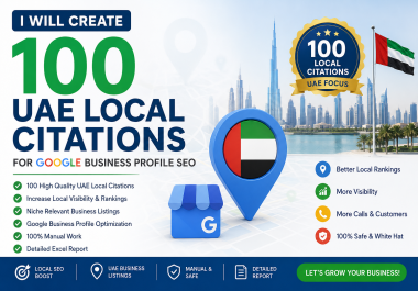 I Will Create 100 UAE Local Citations for Google Business Profile SEO