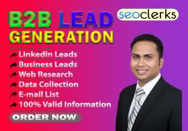 I Will Provide 100 Targeted B2B Leads with Clean,  Verified Email Lists