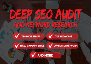 I will show what's killing your website and how to Fix it - Deep SEO Audit And Keyword Research