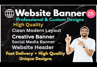 Custom Professional Web Banner Design for Your Brand