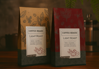 I will design premium tea & coffee packaging,  pouch,  box & label with mockup