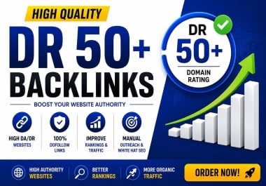 i Will create 10 High DR 50+ Backlinks to Improve ranking