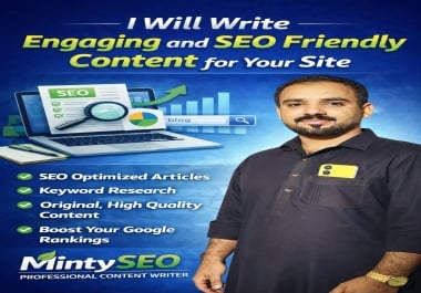 I Will Write Engaging and SEO Friendly Content for Your Site