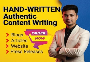 I will do Professional Human-Written Articles,  Blogs & Website Content for Any Niche