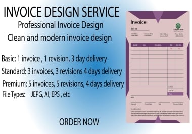 Professional Invoice Design for Your Business