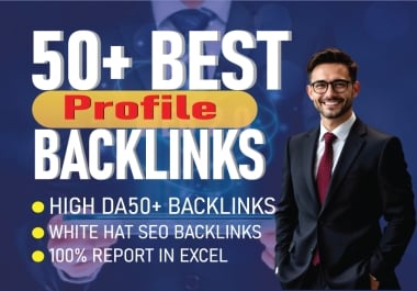 I will create 50+ high-quality profile backlinks to boost your Google ranking.