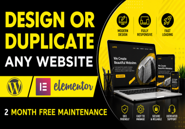 I will design or duplicate or build a WordPress website