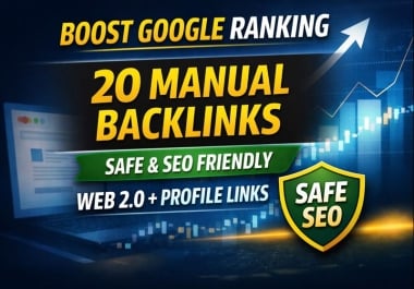 I will build 20 manual SEO backlinks to boost Google ranking Web 2.0 + Profile links