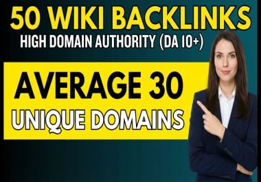 50 Powerful High Authority Niche Relevant Wiki Article SEO Backlinks