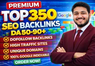 Powerful 350 dofollow seo backlinks for google ranking,  backlinks expert